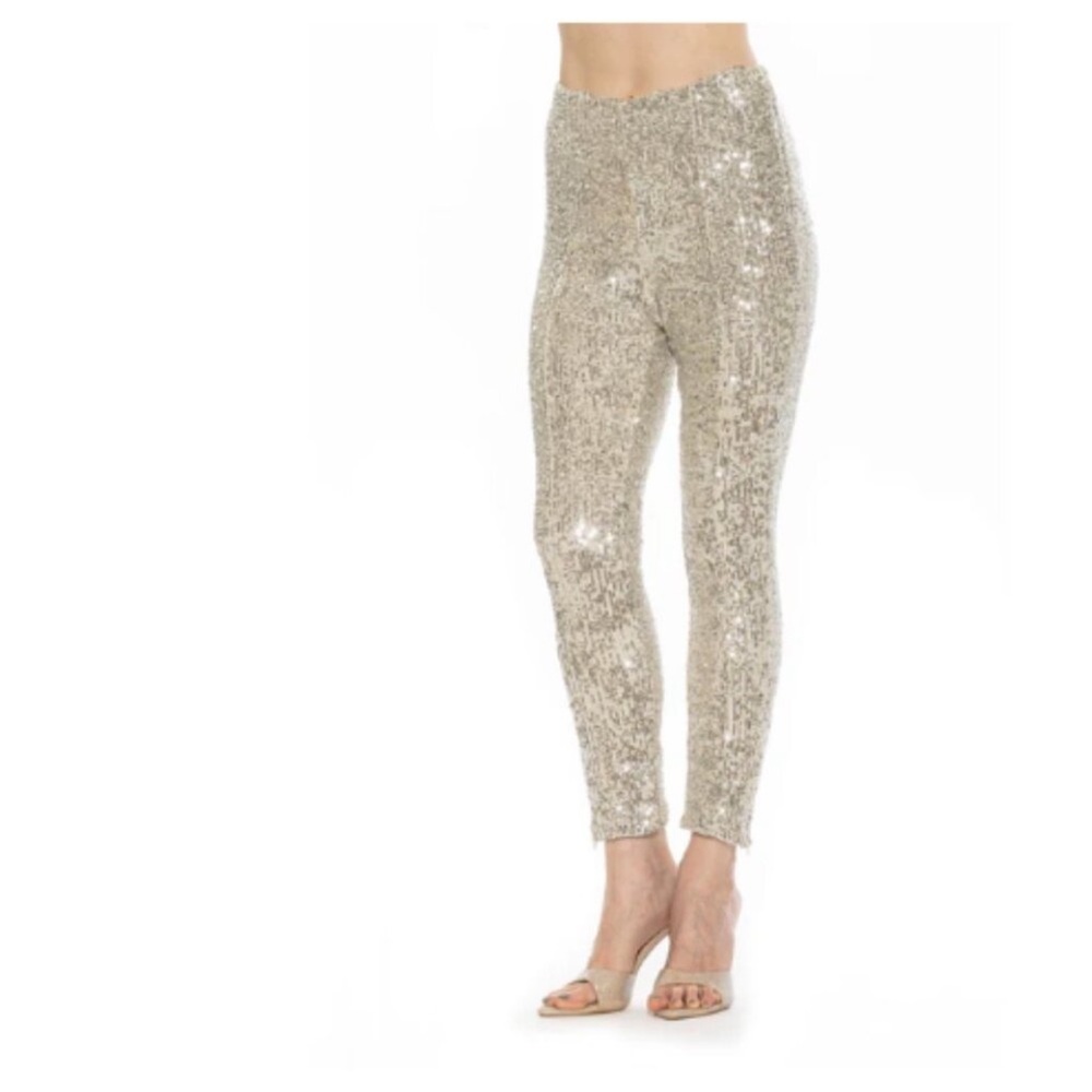 Alexia admor daena gold sequin high waist leggings